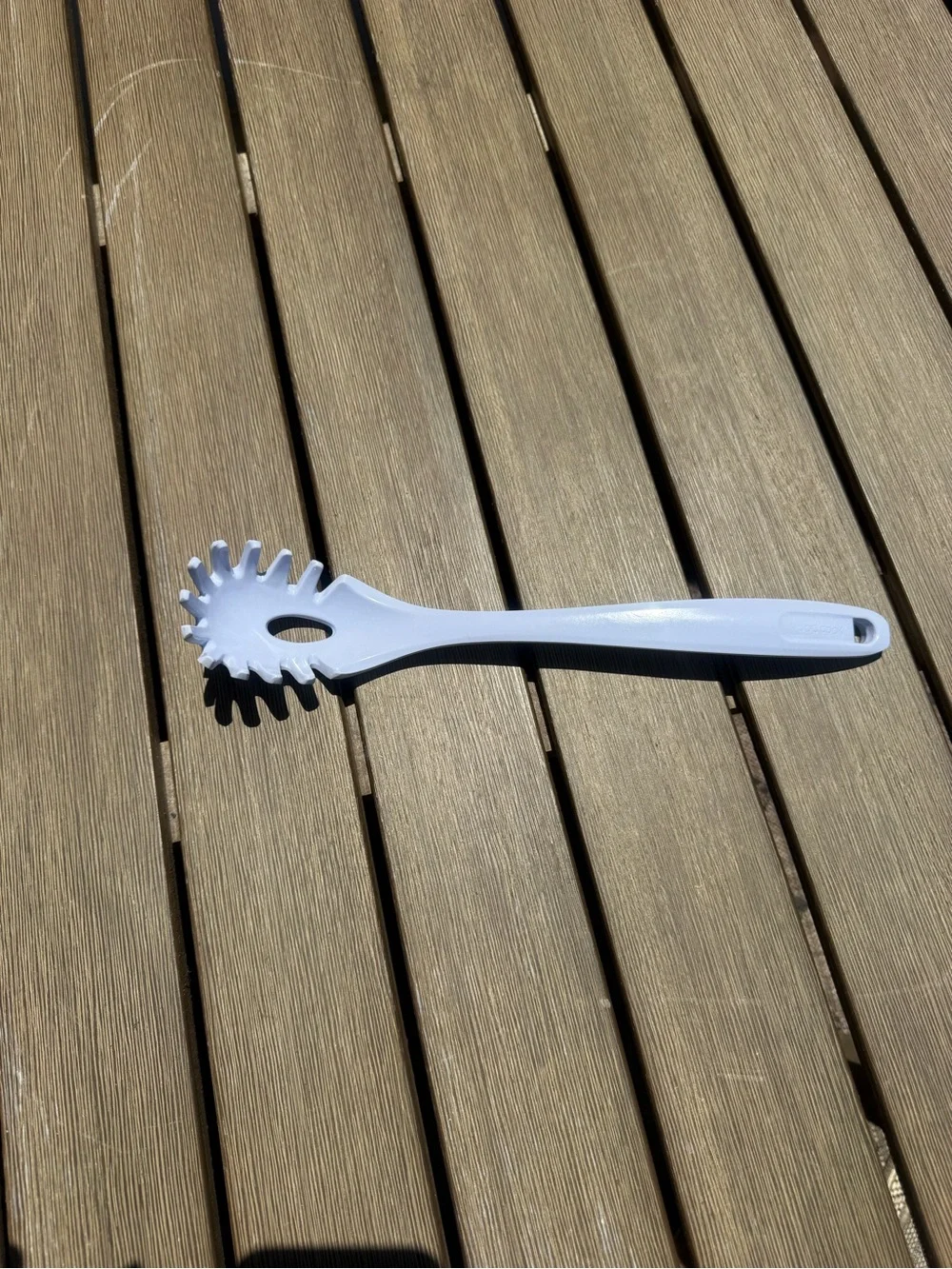 White Pasta Serving Fork Spoon